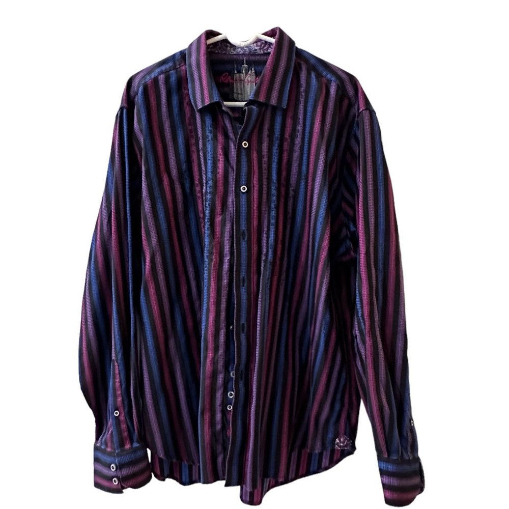 Robert Graham Men’s Long Sleeve Dress Shirt, Size 3XL.